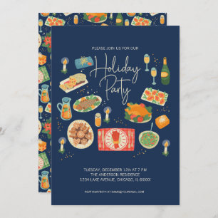 Invitation Fête de Noël Repas Fête