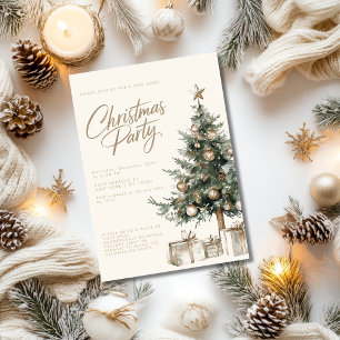 Invitation Fête de Noël Russe Arbre de Noël Nature