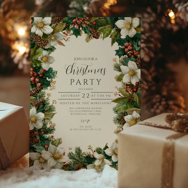 Invitation Fête de Noël Russe pour le Berry d'hiver (Créateur téléchargé)