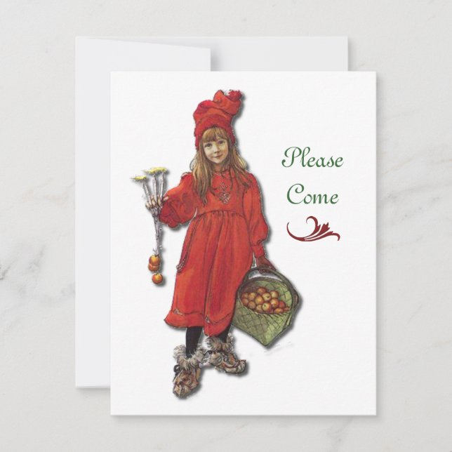 Invitation Fête de Noël scandinave (Devant)