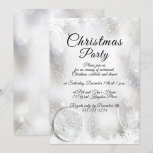 Invitation Fête de Noël Scène hivernale