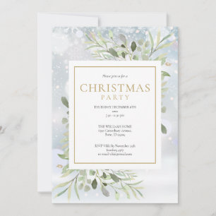 Invitation Fête de Noël Snowflakes