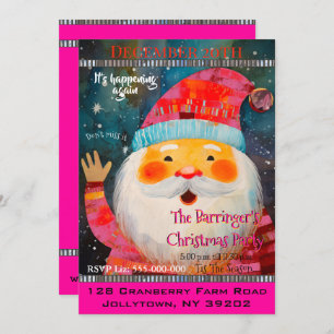 Invitation Fête de Noël sympa au Père Noël
