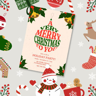 Invitation Fête de Noël très joyeux