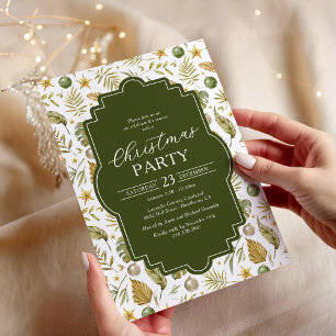Invitation Fête de Noël Tropicale Aquarelle