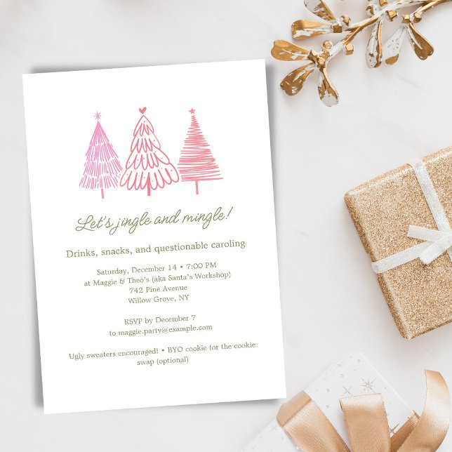 Invitation Fête de Noël unique et fantaisiste avec dessin (Créateur téléchargé)