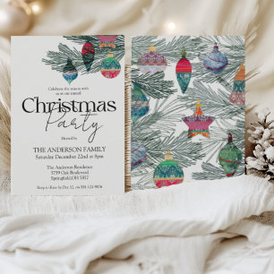 Invitation Fête de Noël vintage