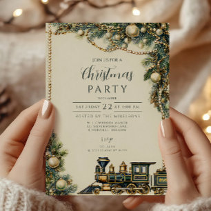 Invitation Fête de Noël Vintage