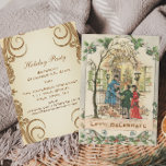 Invitation Fête de Noël vintage Victorienne<br><div class="desc">Partagez la chaleur de l'art vintage en cette période de vacances avec ces invitations de fêtes entièrement personnalisables. Idéal pour un dîner ! La couverture présente une image victorienne vintage d'une famille accueillant des amis à leur porte.</div>
