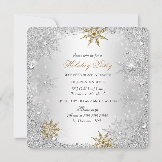 Invitation Fête de Noël Wonderland d'hiver 2 (Devant)