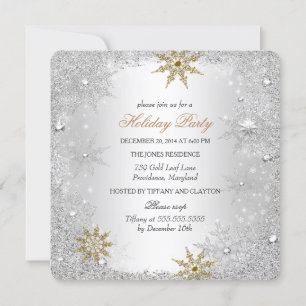 Invitation Fête de Noël Wonderland d'hiver 2