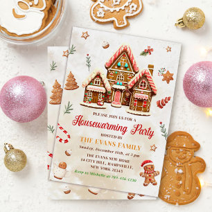 Invitation Fête de Nouvel An Maison Noël Hiver