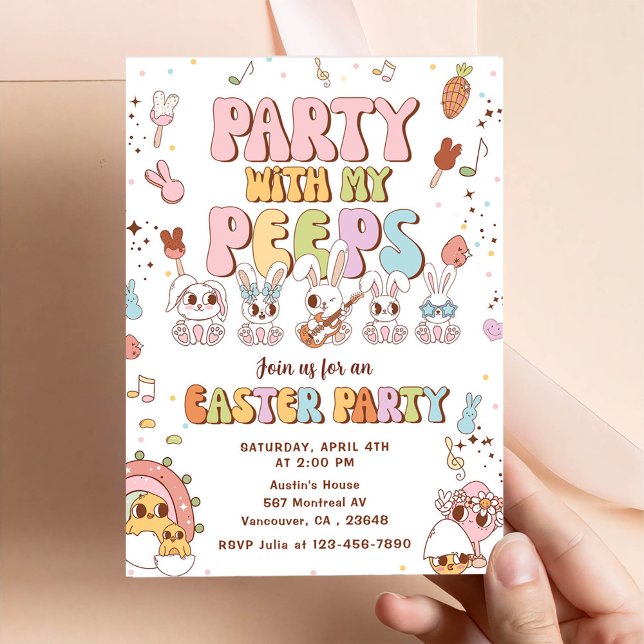 Invitation Fête de Pâques avec mes potes (Créateur téléchargé)