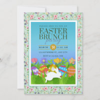 Fête de Pâques Brunch – Lapin et Œufs Colorés