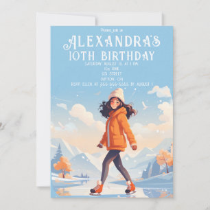 Invitation Fête de patinage sur glace d'hiver