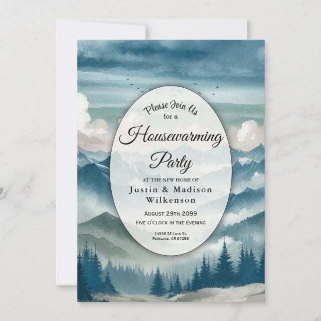 Invitation Fête de pendaison de crémaillère dans la maison de (Devant)