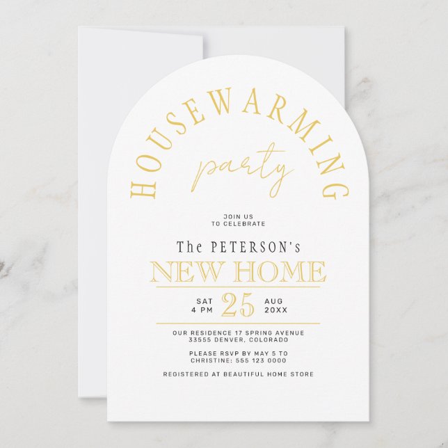 Invitation Fête de pendaison de crémaillère dans une maison n (Devant)