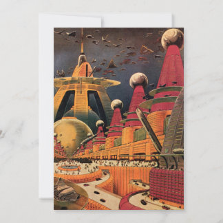 Invitation Fête de pendaison de crémaillère dans une ville de
