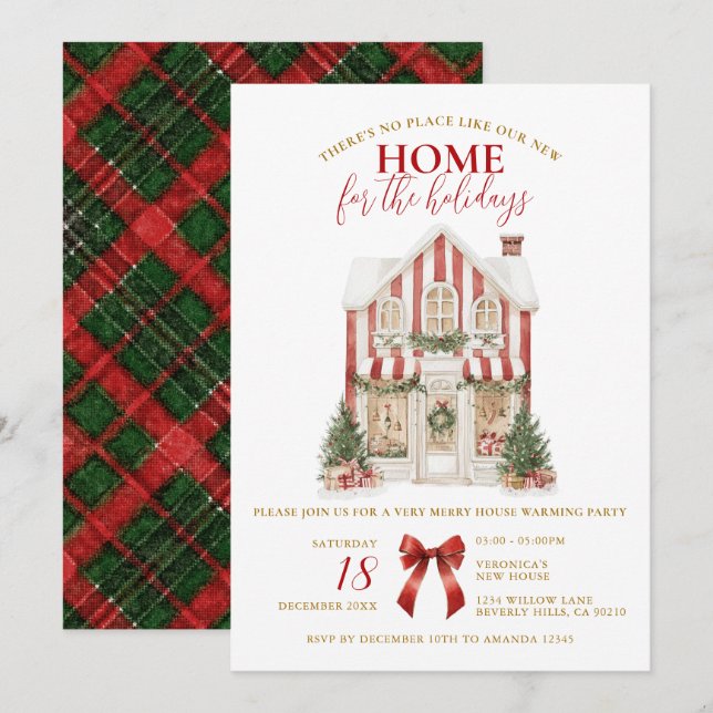 Invitation Fête de pendaison de crémaillère Prépa Hiver Nouve (Devant / Derrière)