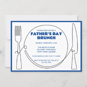 INVITATION FETE DE PÈRE PERSONNALISABLE BRUNCH