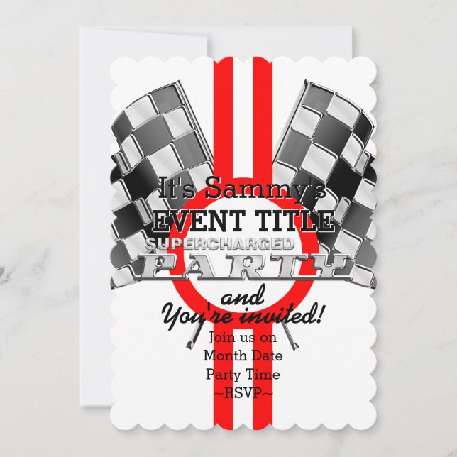 Invitation Fête de performances surchargée personnalisée (Devant)