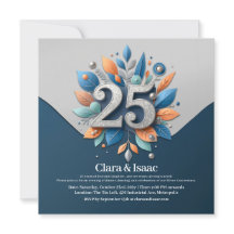 Fête de photo florale pour les 25 ans de mariage e