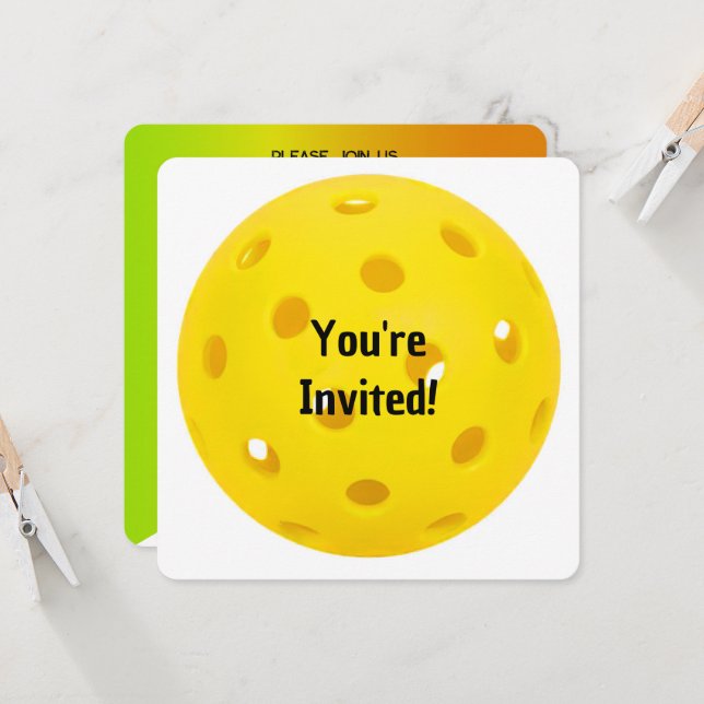 Invitation Fête de Pickleball d'anniversaire (Devant/Arrière en situation)