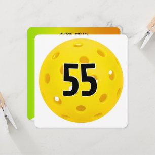 Invitation Fête de pickleball pour 55 ans