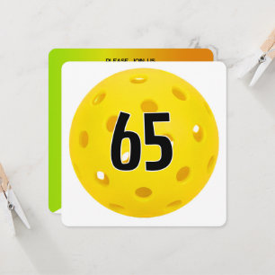 Invitation Fête de pickleball pour 65e anniversaire