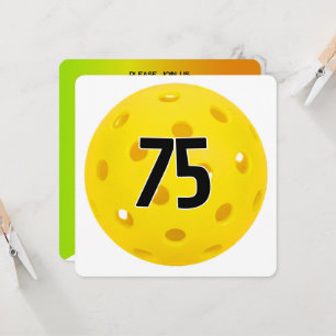 Invitation Fête de pickleball pour 75 ans
