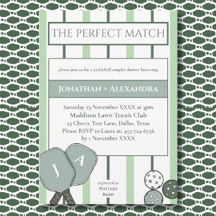 Invitation Fête de pickleball pour un couple parfait
