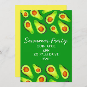 Invitation Fête de pique-nique d'été avocatière