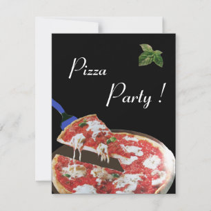 Invitation FÊTE DE PIZZA, DÎNER DE CUISINE ITALIENNE, brunch