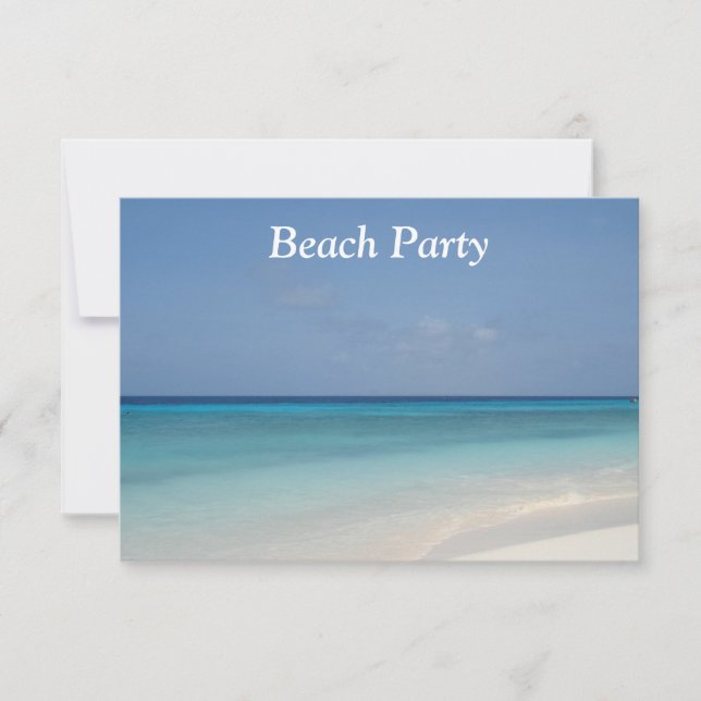 Invitation Fête de plage (Devant)