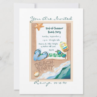 Invitation Fête de plage © ©