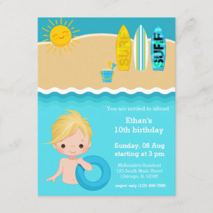 Invitation Fête de plage