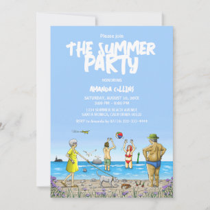 Invitation Fête de plage estivale