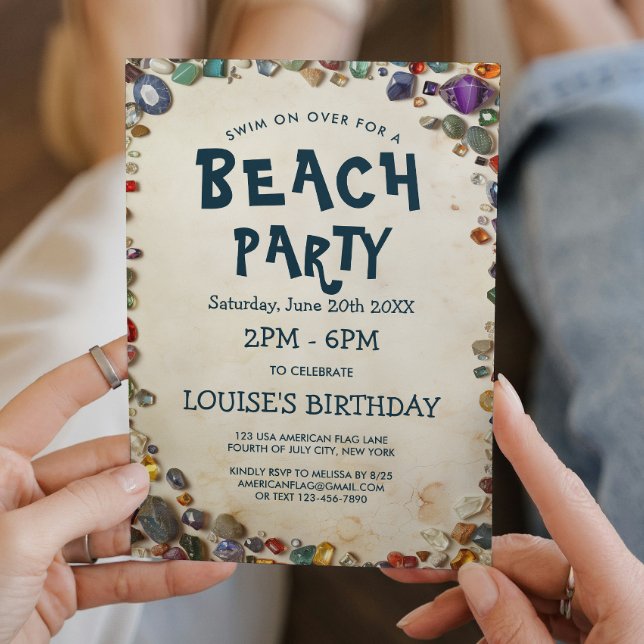 Invitation Fête de plage et envoi d'invitation par Diamond (Créateur téléchargé)