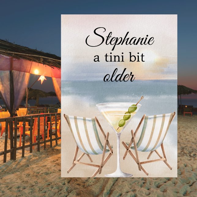 Invitation Fête de plage un peu plus vieille drôle 50e annive (Créateur téléchargé)