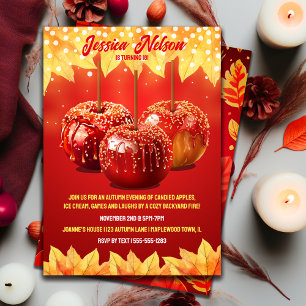 Invitation Fête de pomme candie d'automne