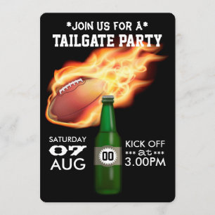 Invitation Fête de pré-match de football américain