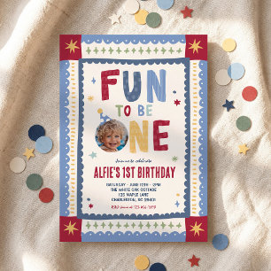 Invitation Fête de premier anniversaire fantaisiste d'un garç
