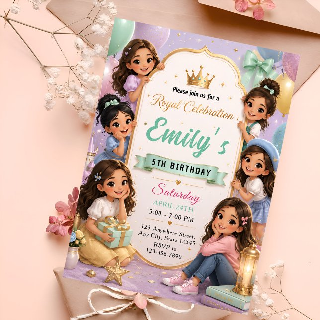 Invitation Fête de Princesse Luxueuse (Créateur téléchargé)