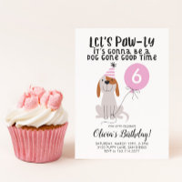 Fête de Puppy Dog Pink Birthday
