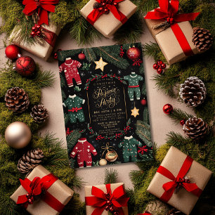 Invitation Fête de Pyjama de Noël Fête de Pyjama pour Enfants