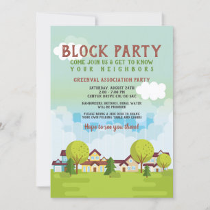 Invitation Fête de quartier communautaire