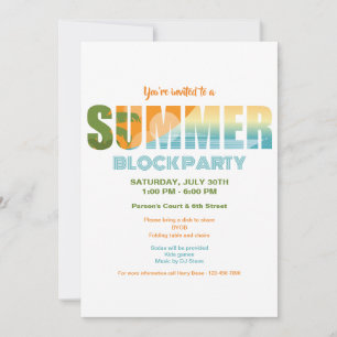 Invitation Fête de quartier d'été
