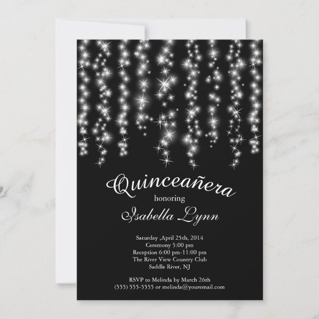 Invitation Fête de Quinceañera (Devant)