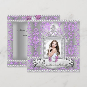 Invitation Fête de Quinceanera 15 ans Anniversaire Damassé Li