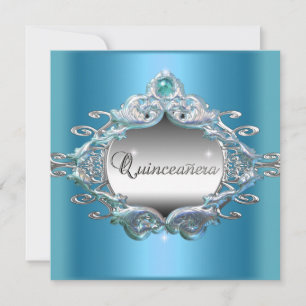 Invitation Fête de Quinceanera 15 ans Anniversaire Paillettes